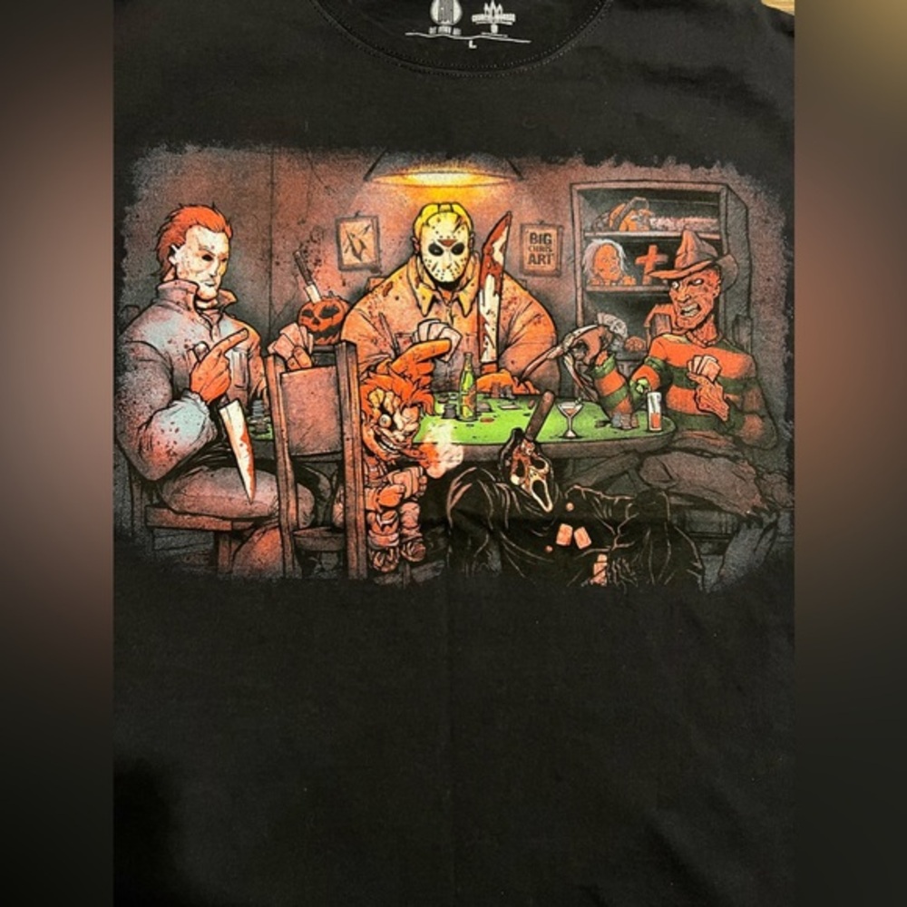 Jason Freddy Krueger Michael‎ Myers Large L Shirt church of horrors Get down Art